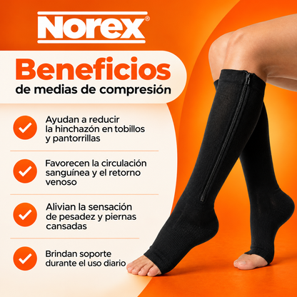 Medias de compresión 3:4 (Con cierres) NOREX