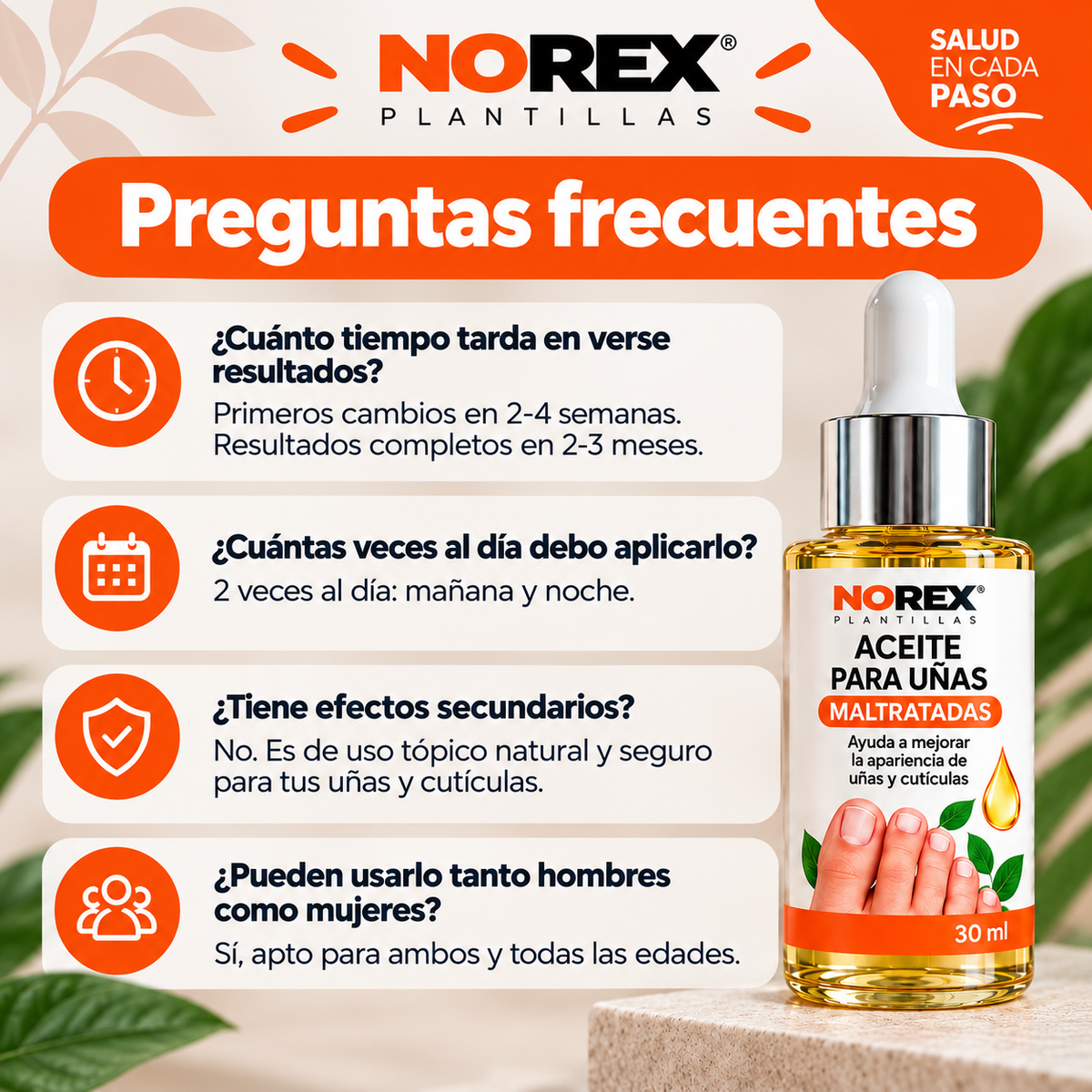 NOREVEX: El aceite que elimina el 99.9% de los hongos en tus uñas.