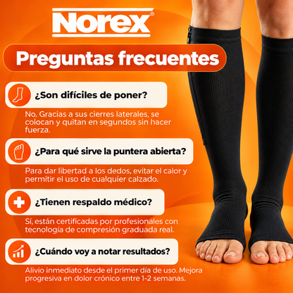 Medias de compresión 3:4 (Con cierres) NOREX